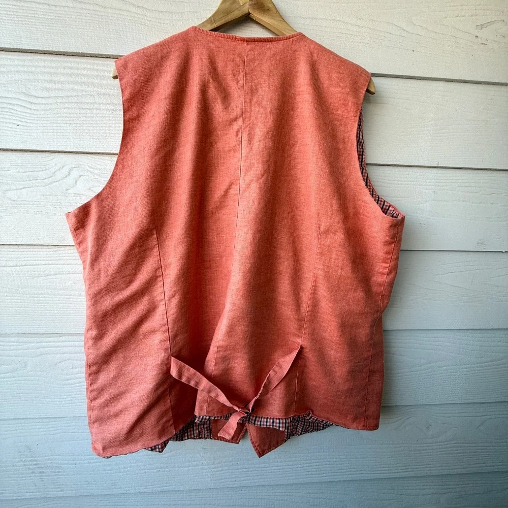 INSERCH Men’s Casual Dress Vest | Size 3XL | Orange | Limited Edition | Style It